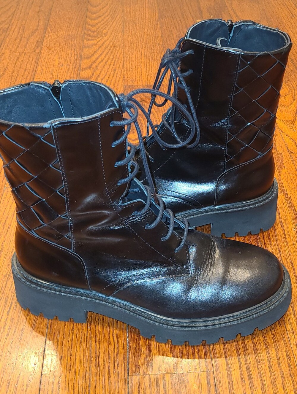 Homers Artisan Black Leather Row Lace Up Boots EU 37 Whimsygoth Witchy Gorpcore